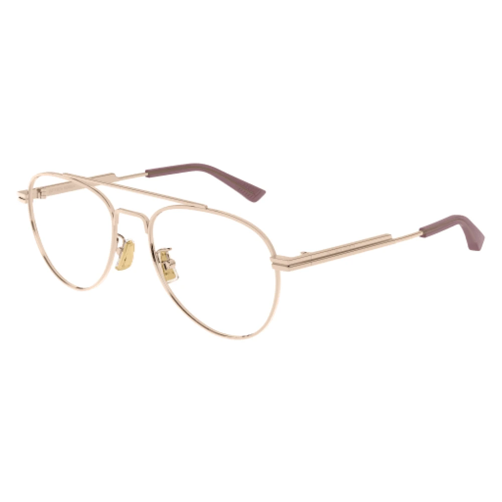 Bottega Veneta Gouden Pilot Optische Bril Yellow Unisex