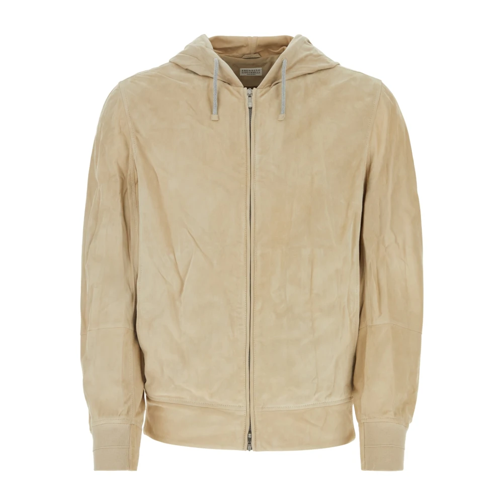 BRUNELLO CUCINELLI Stijlvolle Jas voor Mannen Beige Heren