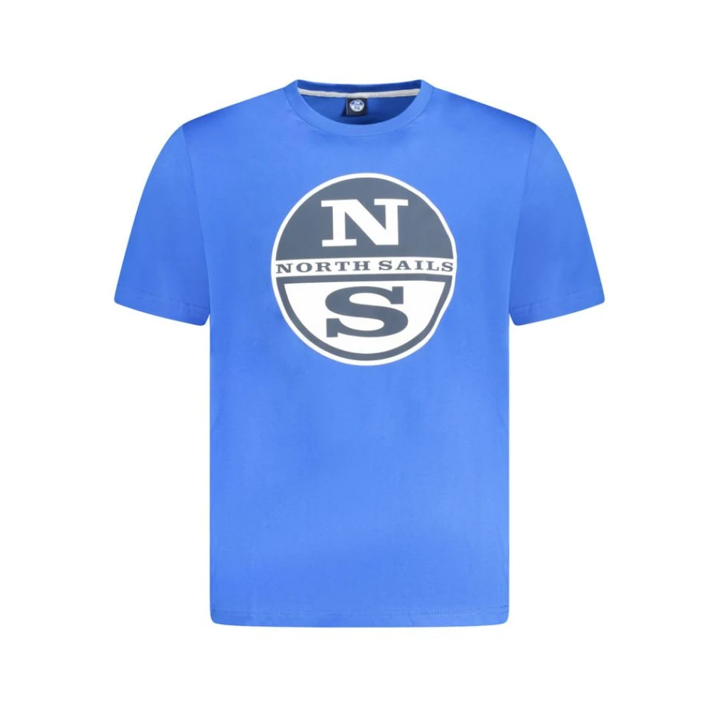 North Sails , T-Shirts, Male, Blue, S, Short Sleeve Cotton T-Shirt