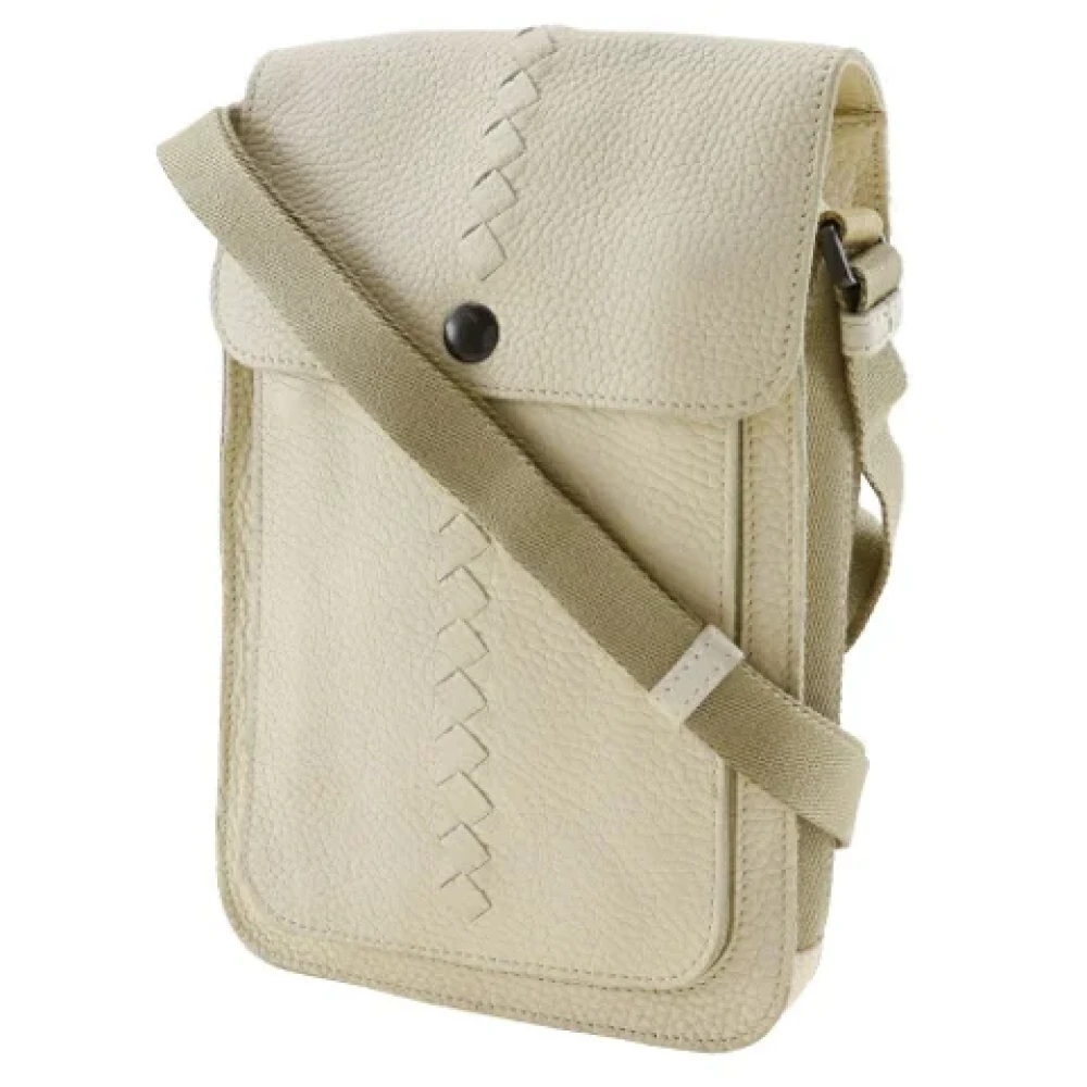 Bottega Veneta Vintage Pre-owned Leather crossbody-bags White Dames