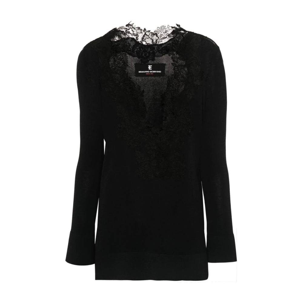 Ermanno Scervino Zwarte Sweater Black Dames
