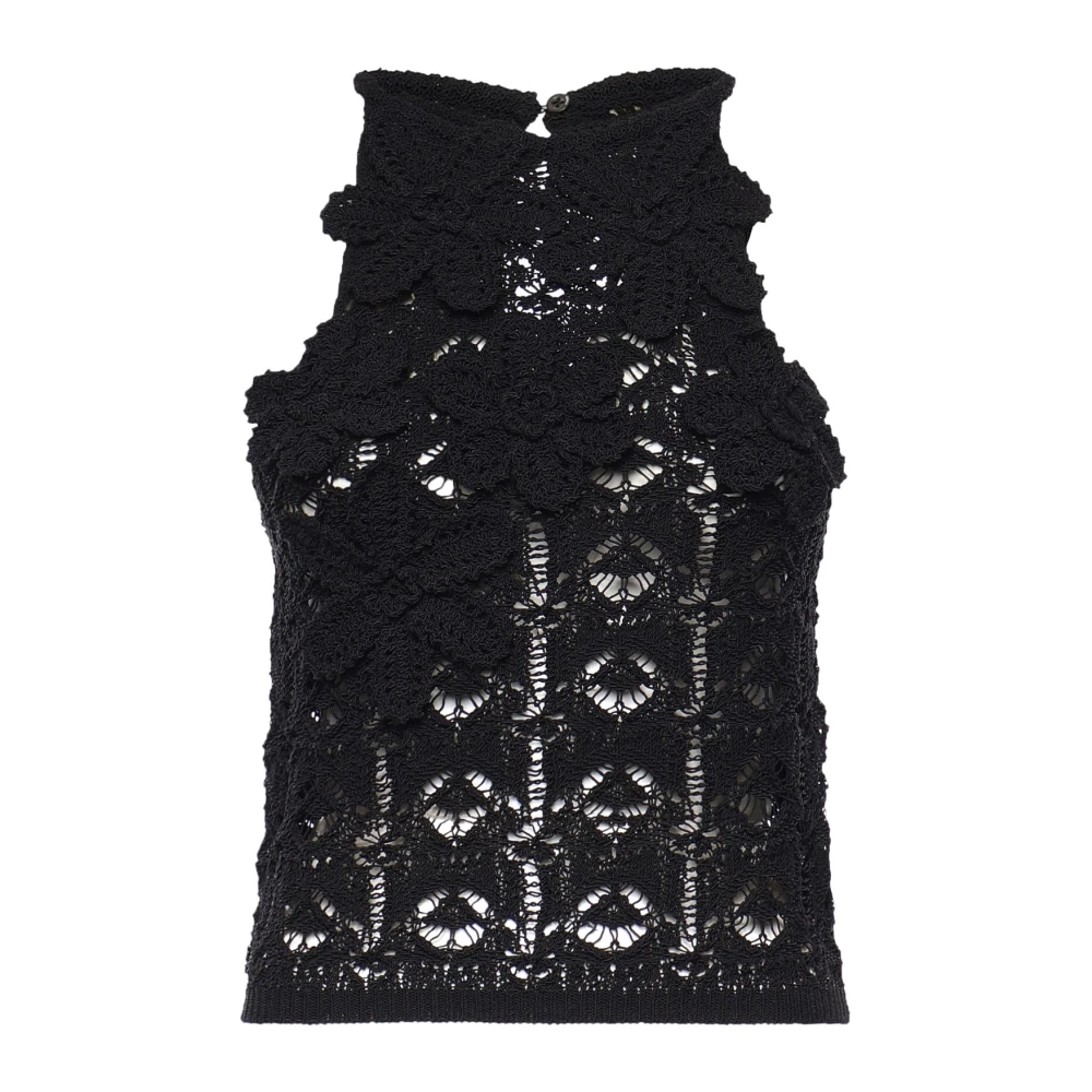 Pinko Women's Black Sleeveless Tops, Xs, Sleeveless Top