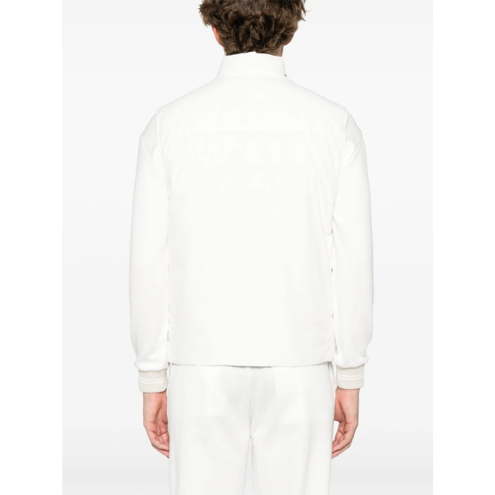 Eleventy Witte Technische Katoenen Mouwloze Jas White Heren