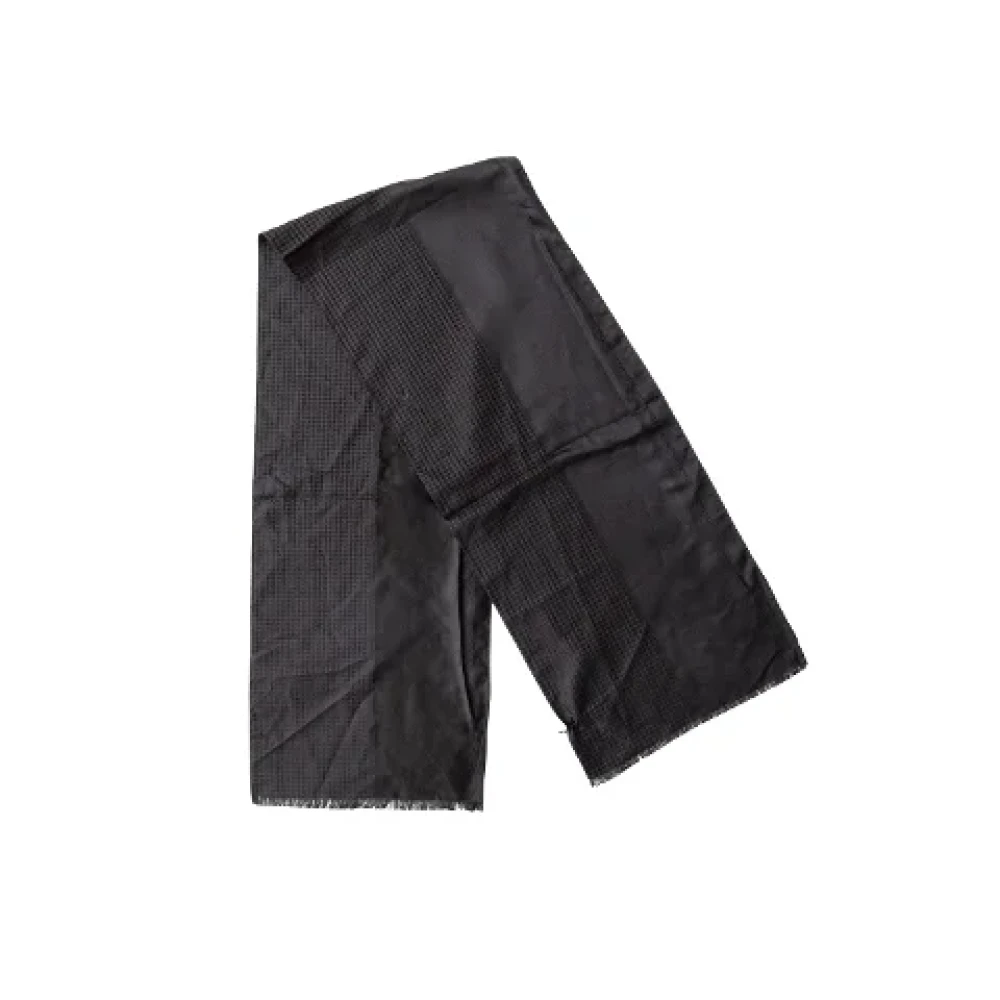 Dior Vintage Pre-owned Silk scarves Black Dames