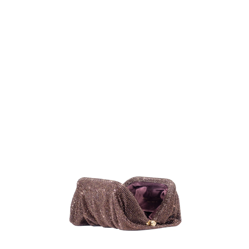 Benedetta Bruzziches Kristal Bezaaid Chocolade Mesh Tas Brown Dames
