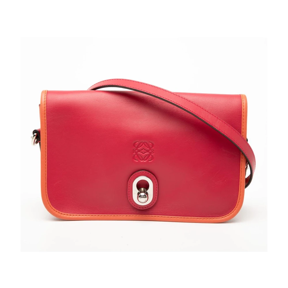 Loewe Pre-Owned Women's Red Vintage Cross Body Bags, One Size, Pre-Owned Leather Crossbody Bag