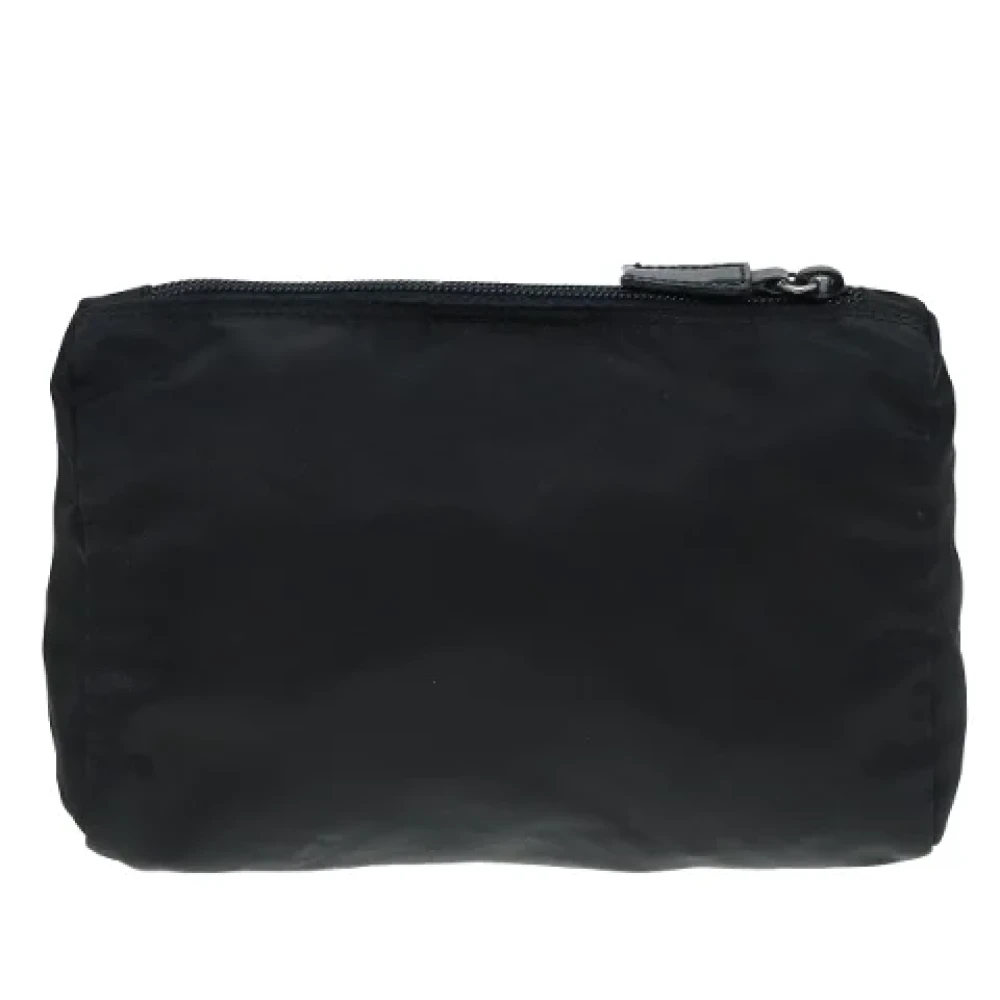 Prada Vintage Pre-owned Fabric clutches Black Dames