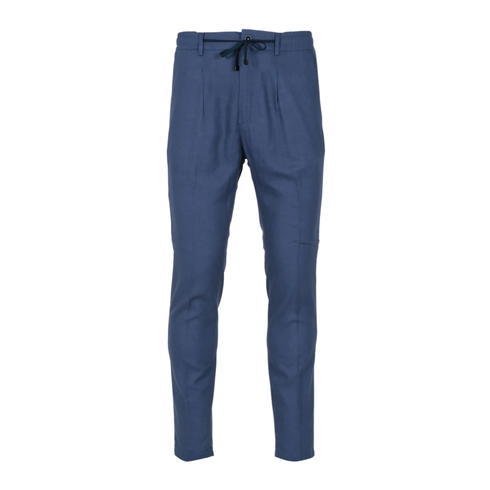 Cruna Slim-fit Trousers Blue Heren