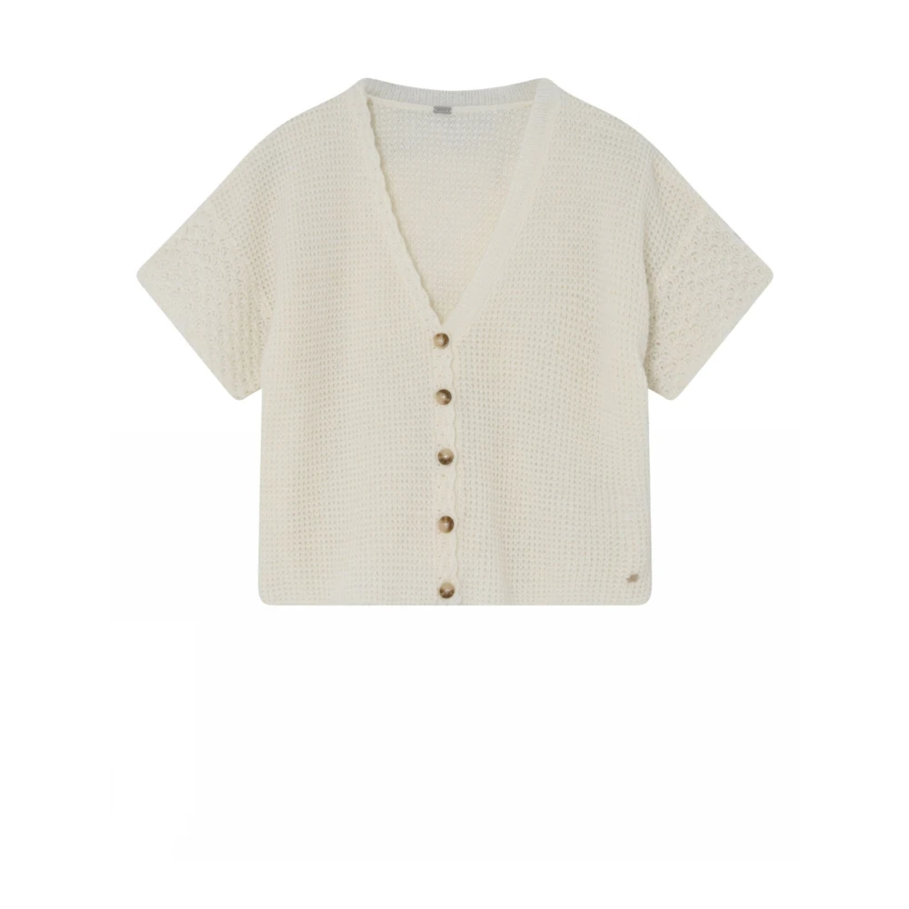 Gustav Women's White Cardigan - Cardigans - M - Knitwear