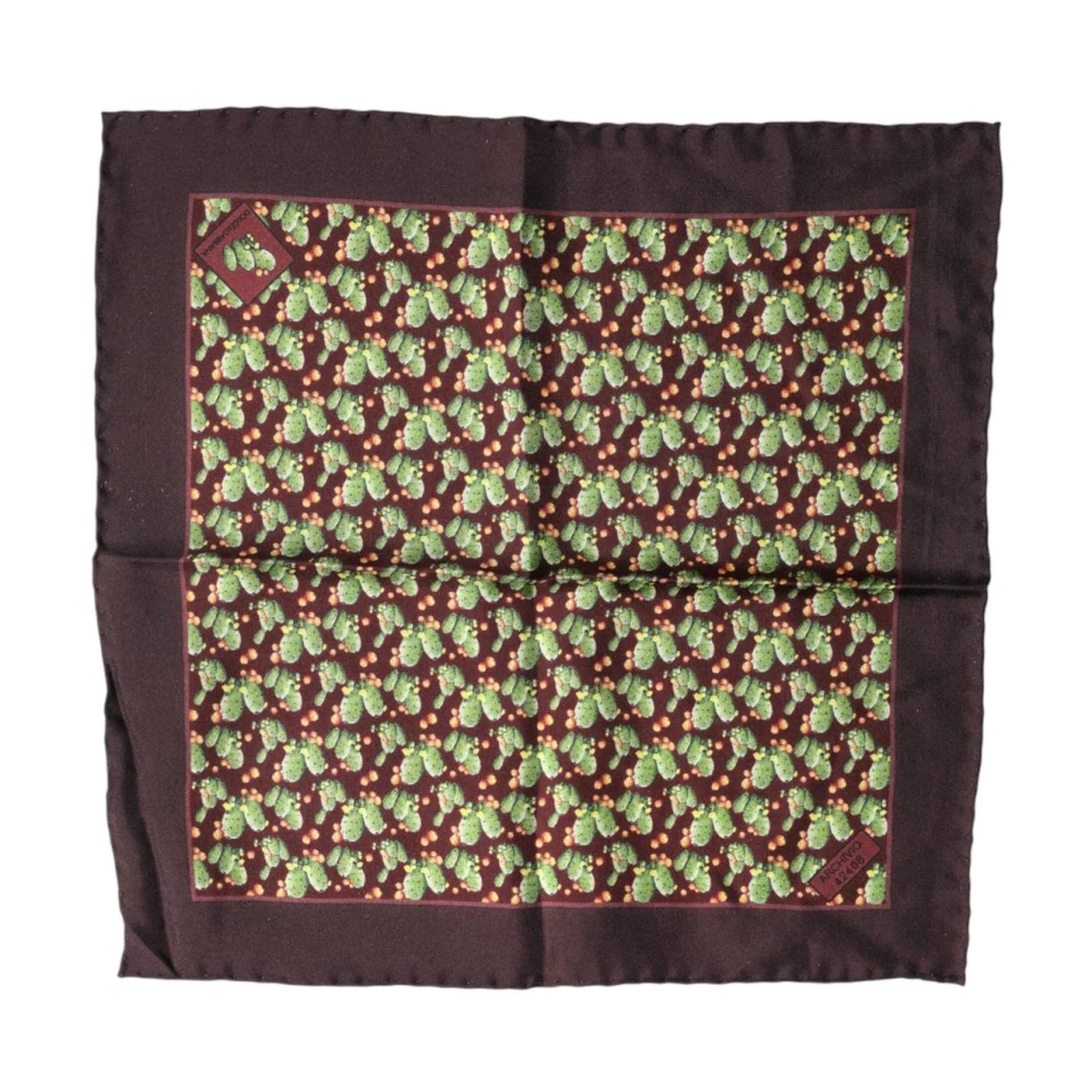 Dolce & Gabbana Men's Cactus Print Square Handkerchief Scarf