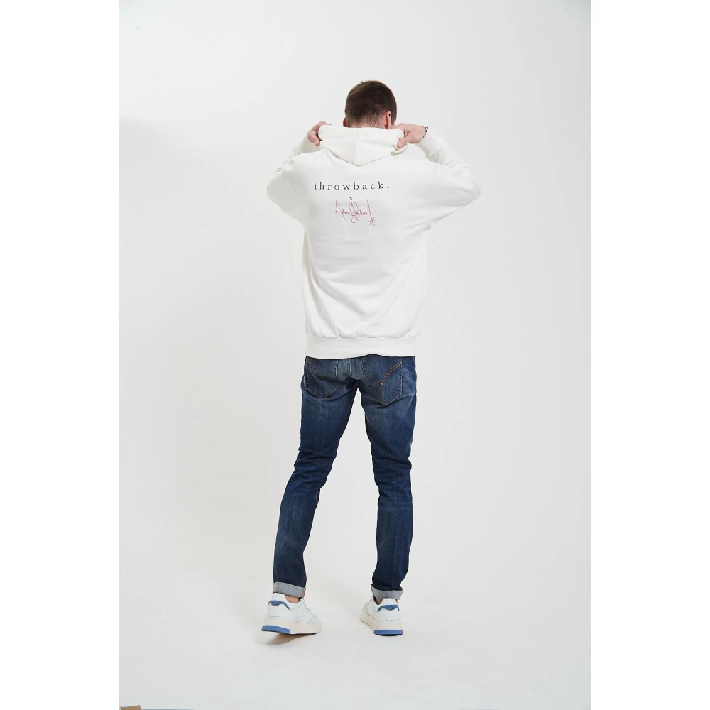 Throwback Klassieke Hoodie White Heren
