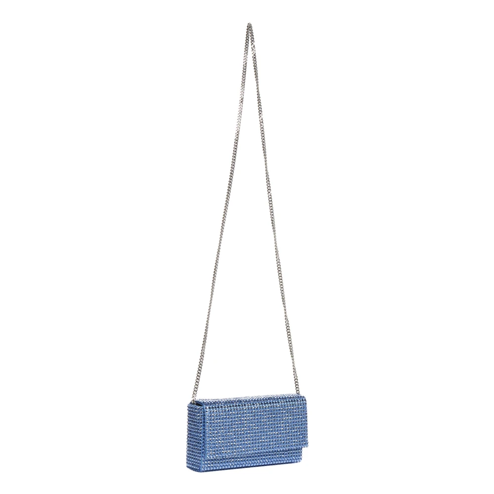 Amina Muaddi Superamini Paloma Clutch Blue Dames