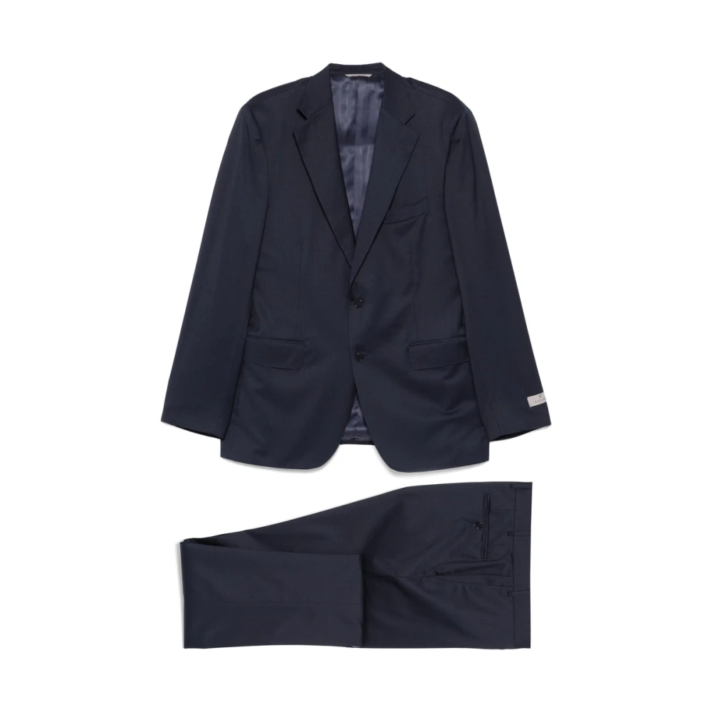 Canali Navy Blue Suit Jacket Blue Heren