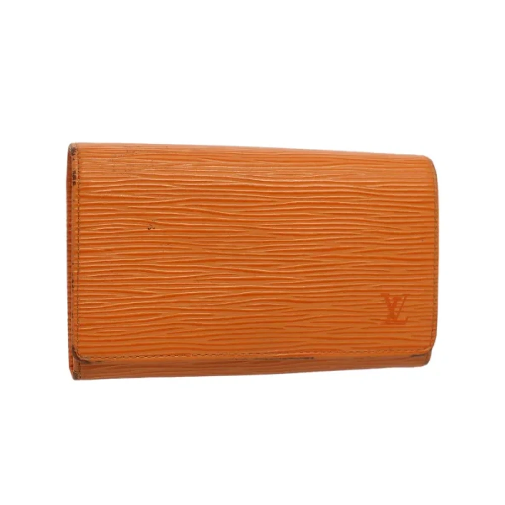 Louis Vuitton Vintage Pre-owned Leather wallets Orange Unisex
