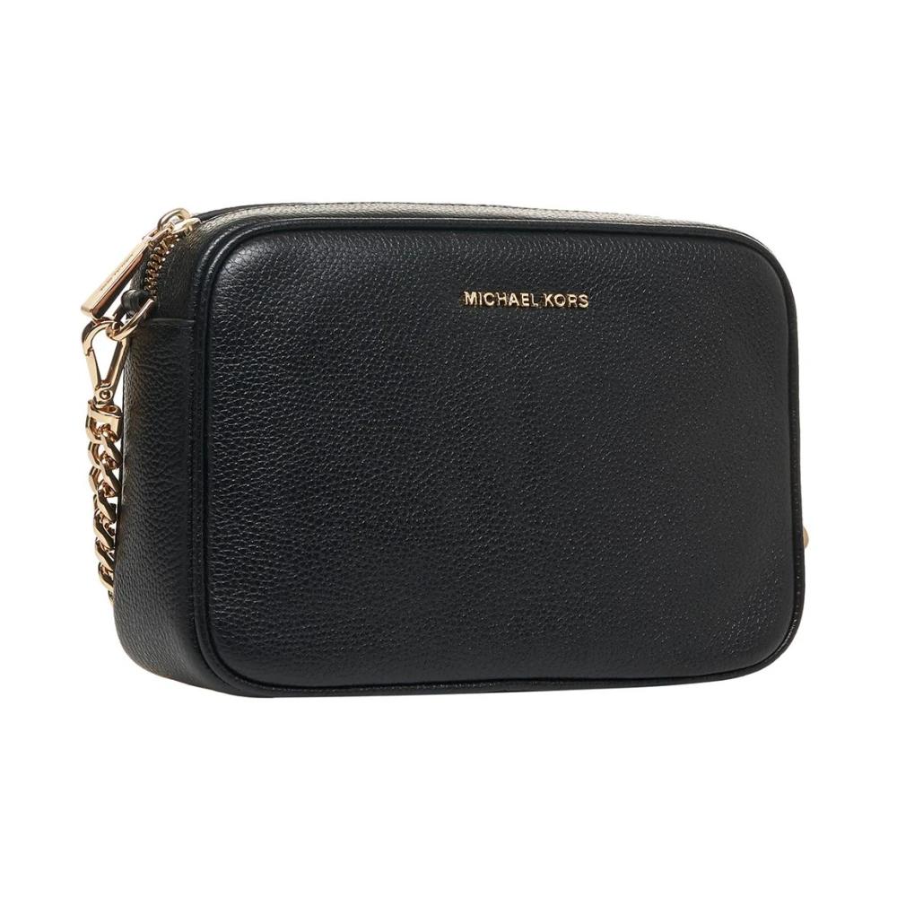 Michael Kors Zwarte leren schoudertas Ginny Black Dames