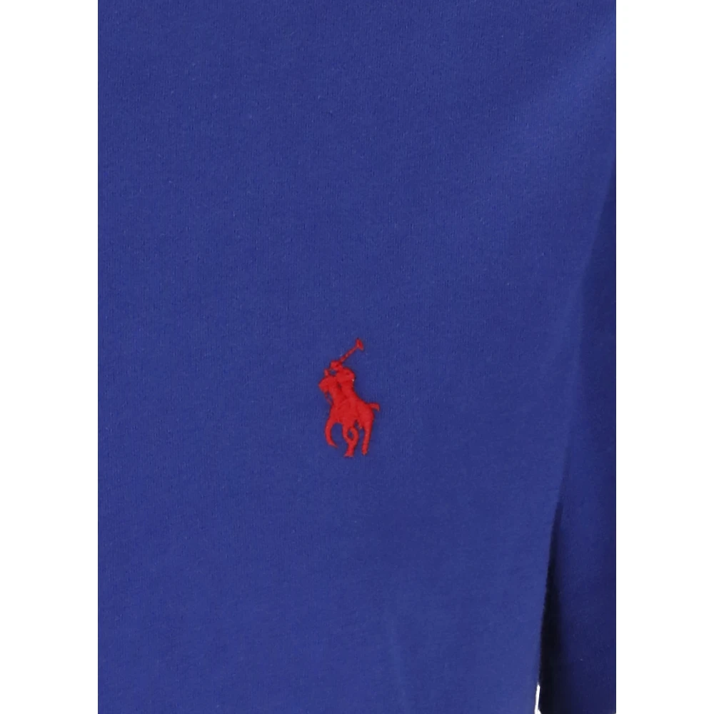 Ralph Lauren Blauw katoenen T-shirt met iconische pony Blue Dames