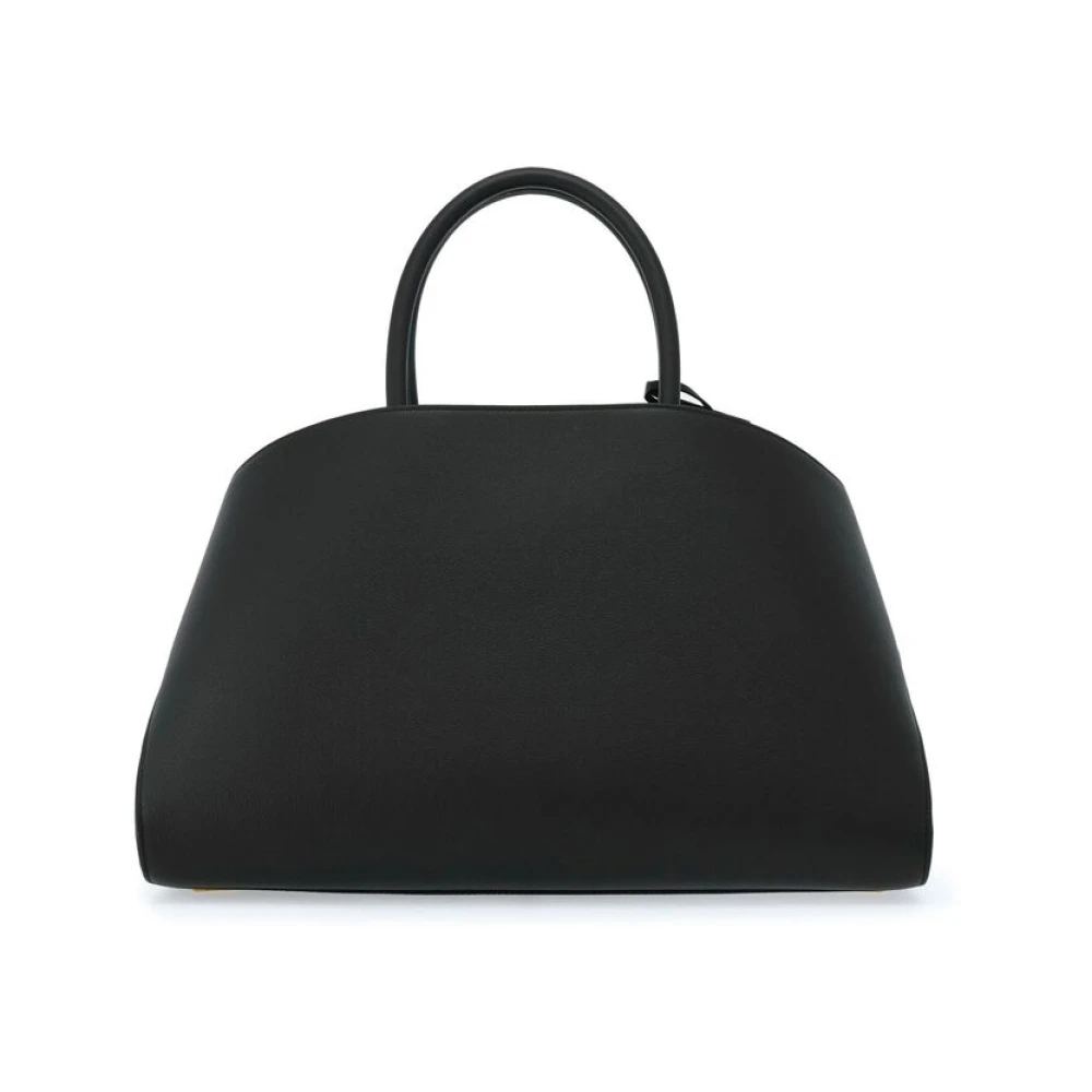 Salvatore Ferragamo Zwarte Leren Handtas met Gouden Hardware Black Dames