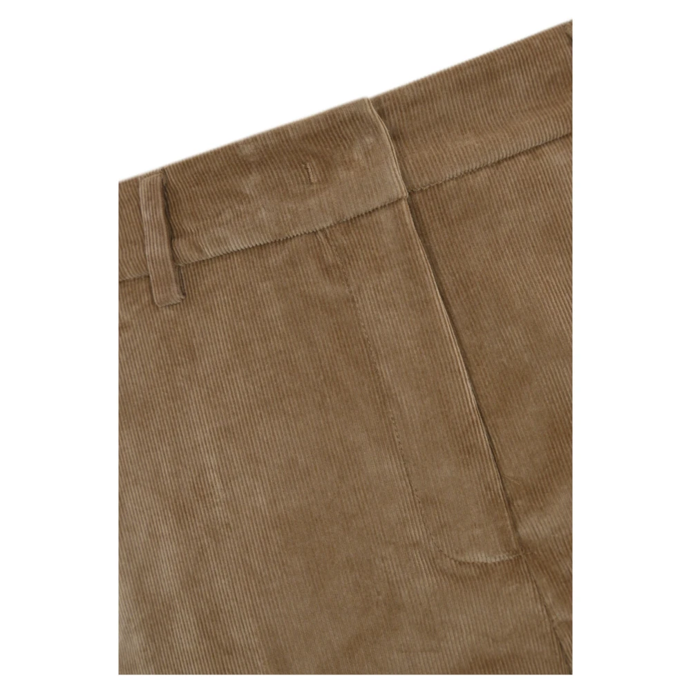 Max Mara Weekend Fluwelen katoenen flared camel broek Brown Dames