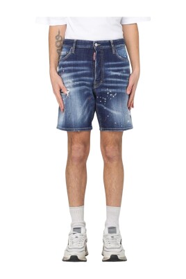 short-en-denim-eclaboussures-de-peinture-elegant