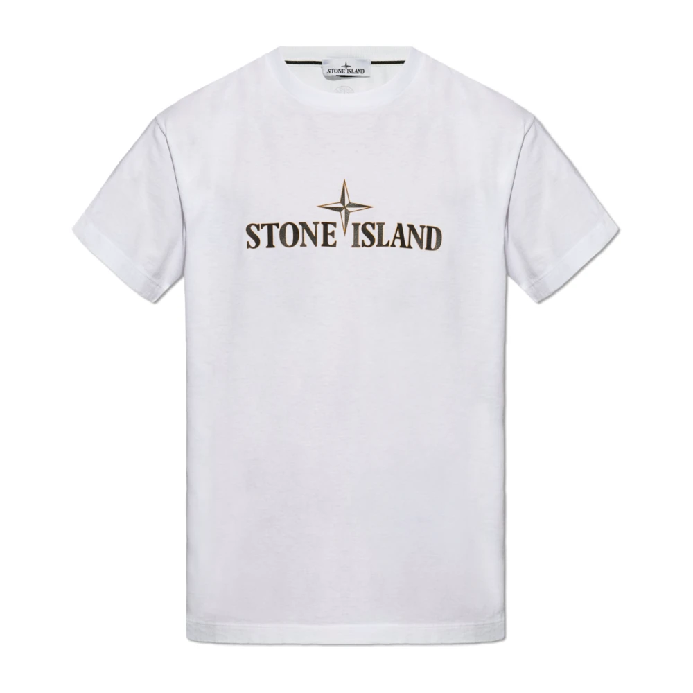 Stone Island T-shirt met logo White Heren