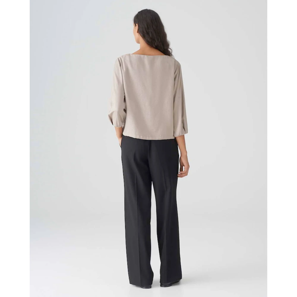 Opus Blouse met Lange Mouwen en Flixi Beige Dames