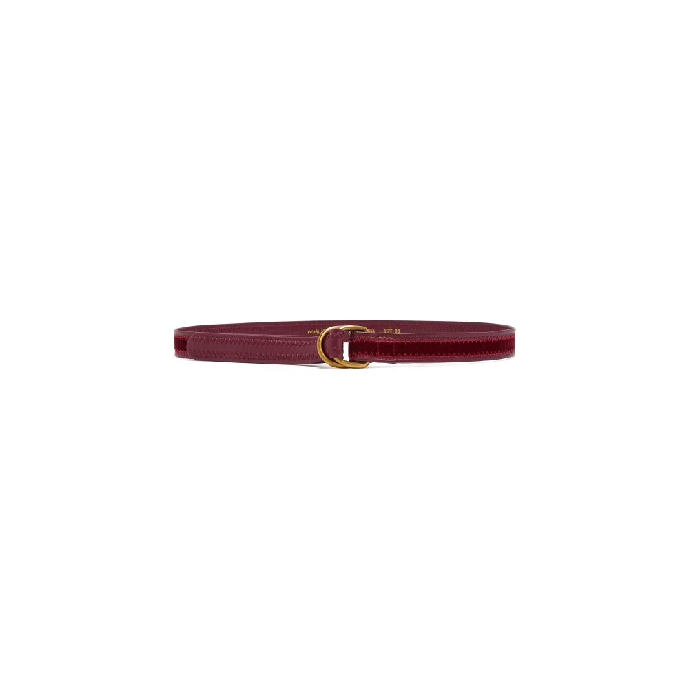 Maliparmi Velvet Plot Belt Red Dames