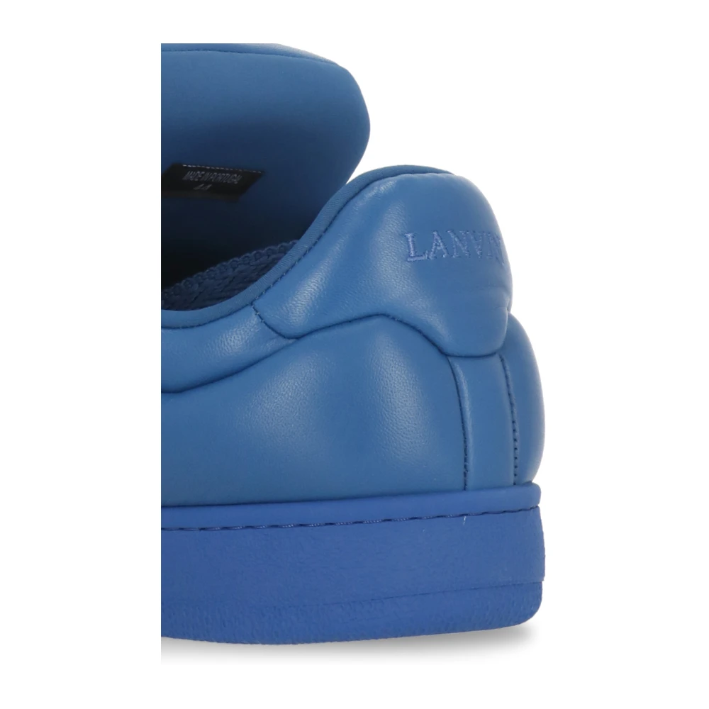 Lanvin Blauwe Leren Sneakers met Ademende Details Blue Heren
