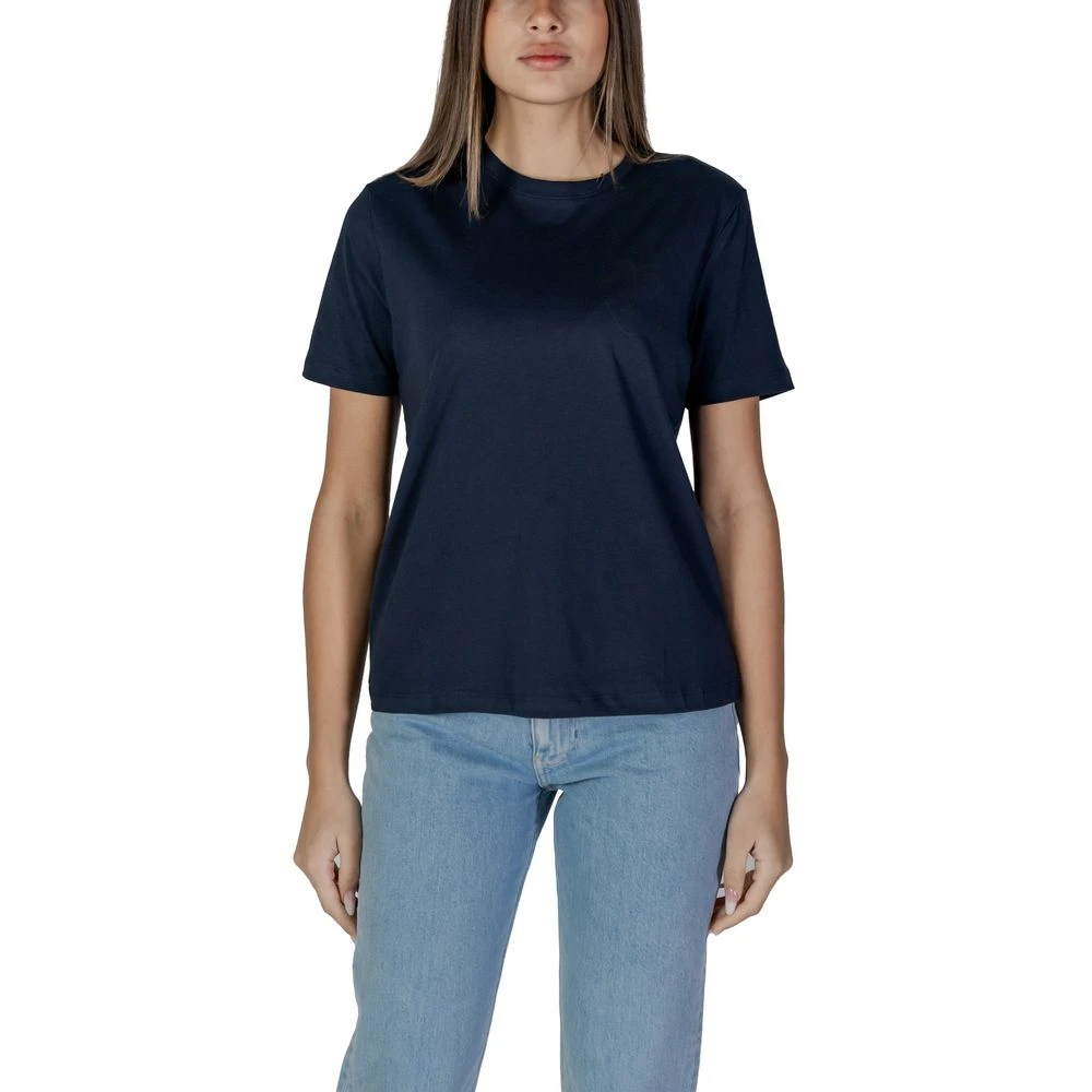 Vila Blauw Katoenen Dames T-shirt Lente Zomer Blue Dames