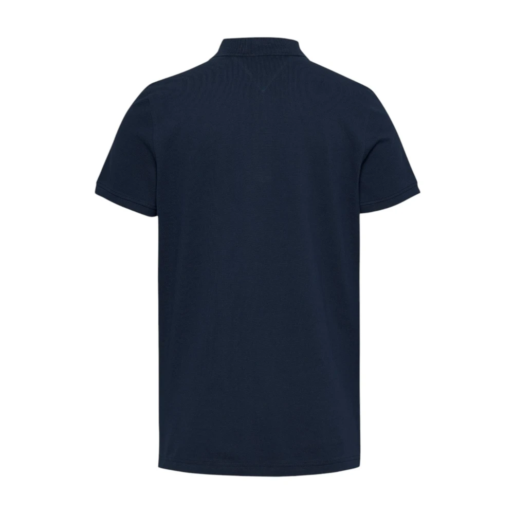 Tommy Jeans Blauwe Effen Polo Shirt Lente Zomer Blue Heren