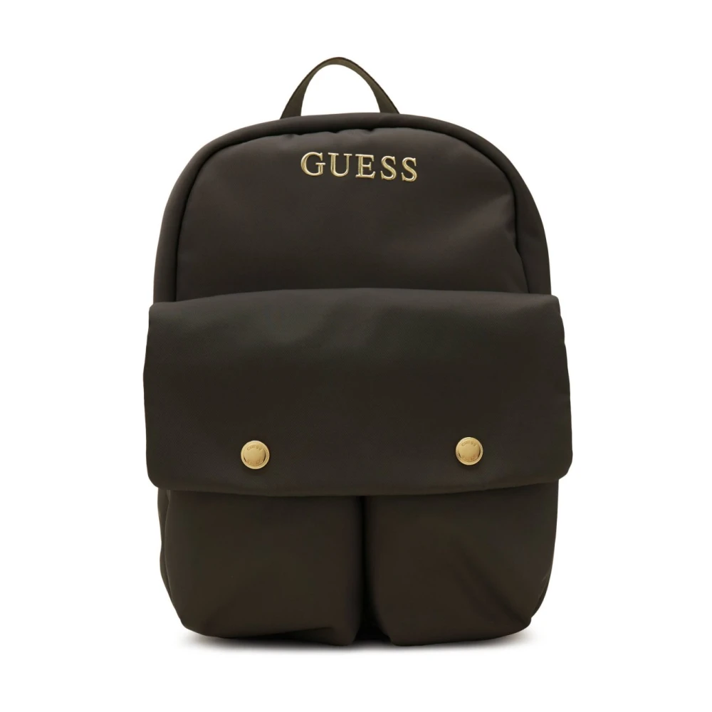 Guess Coated canvas rugzak Bruin Brown Dames