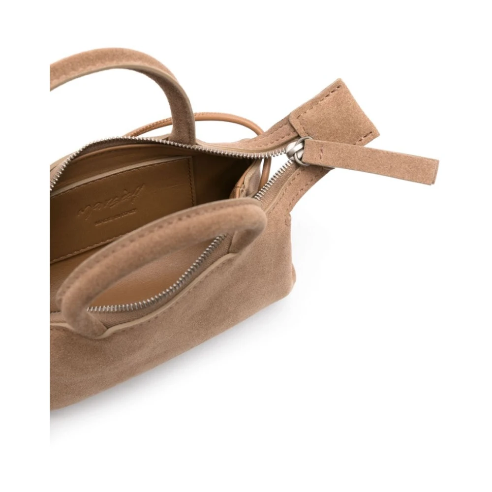 Marsell Lichtbruine suède handtas met zilveren hardware Brown Dames
