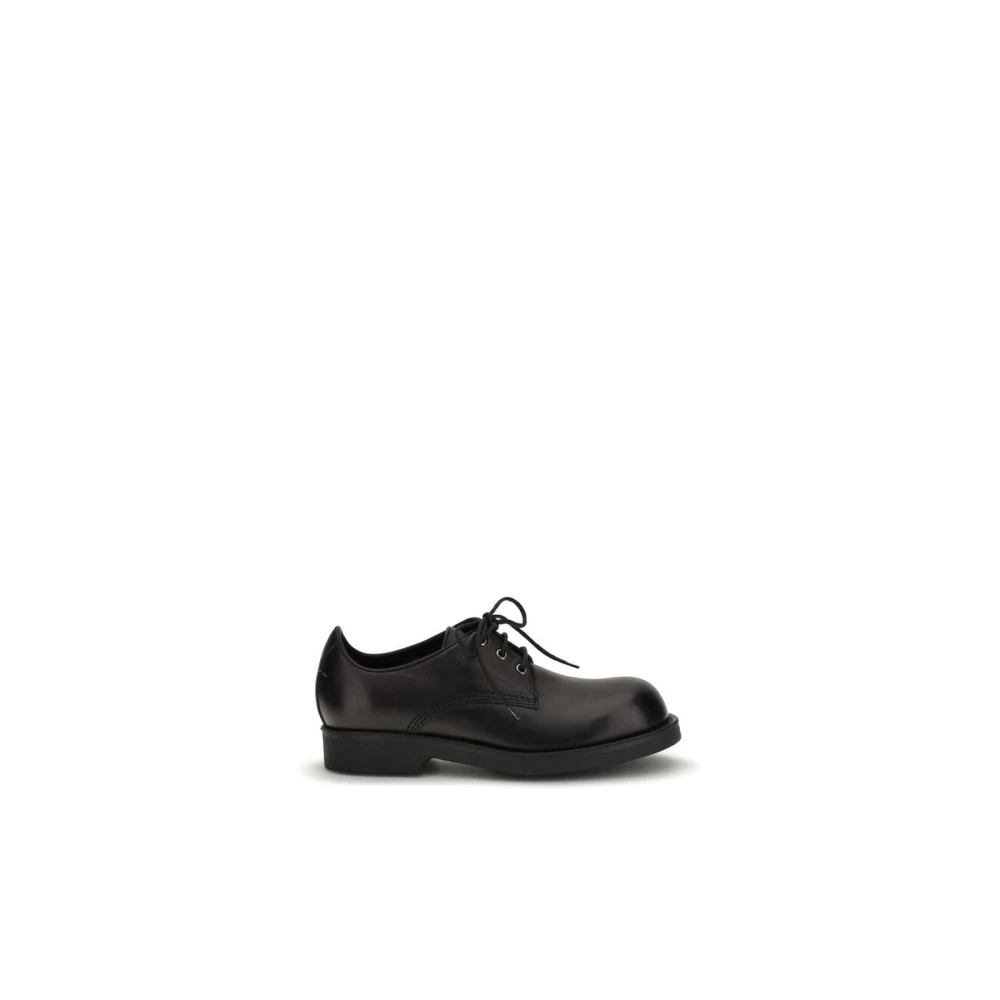 Mm6 Maison Margiela Men's Black Bos Taurus Oxfords And Derbies