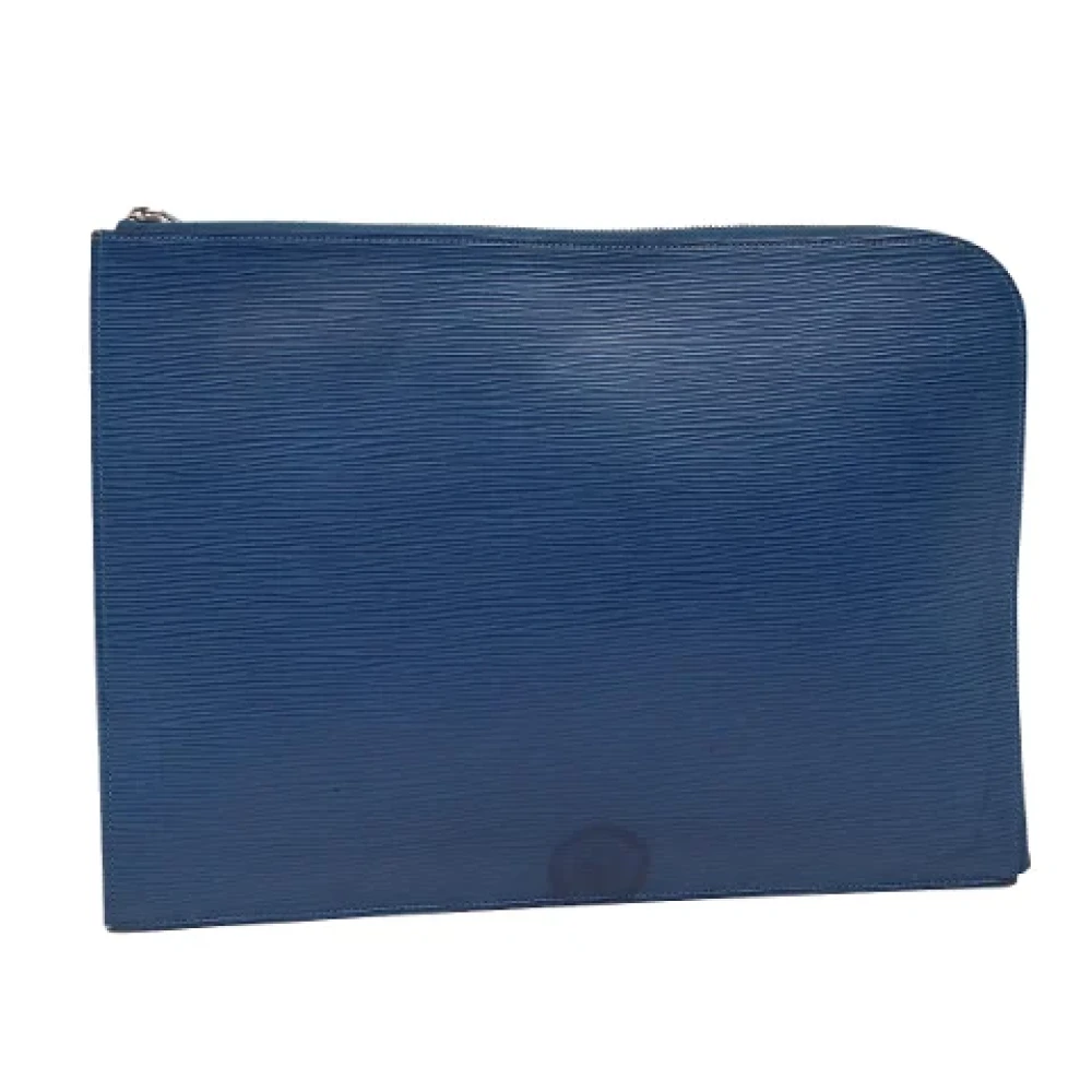Louis Vuitton Vintage Pre-owned Leather clutches Blue Dames