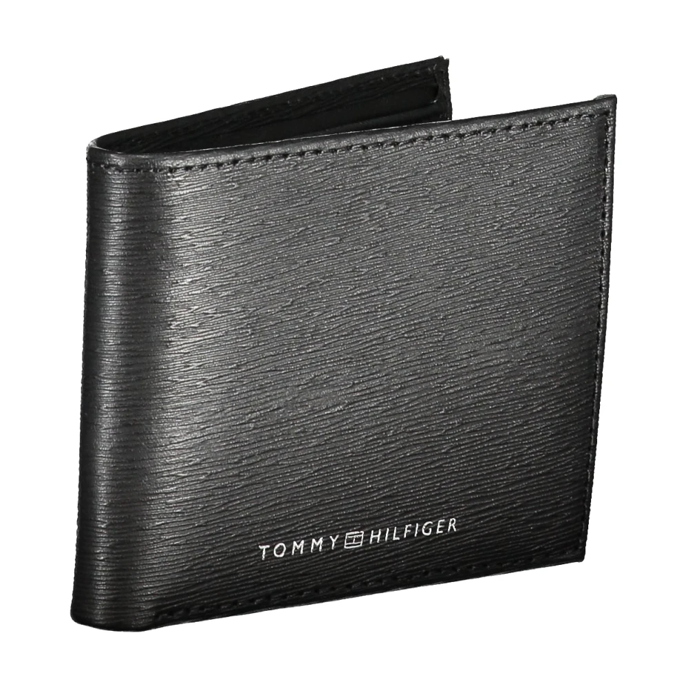 Tommy Hilfiger Heren Portemonnee Zwart Contrast Print Logo Black Heren