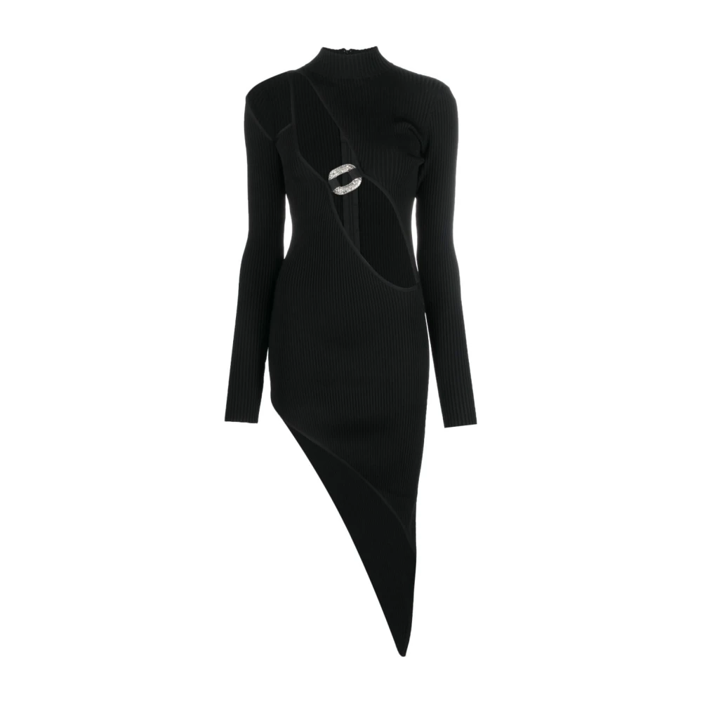 David Koma Zwarte jurk met kristallen versiering Black Dames