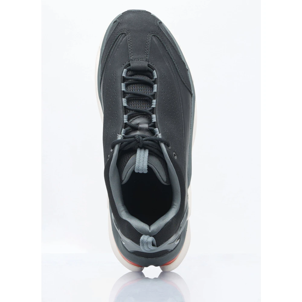 Hoka One Nabuk Leren Chunky Sole Sneakers Black Heren