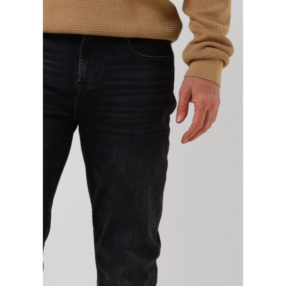 7 For All Mankind Slim Fit Jeans Donkerblauw Black Heren