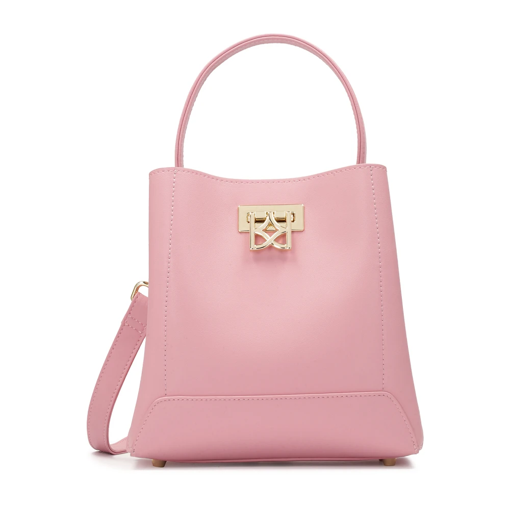 Kazar Kleine roze handtas met handvat en afneembare riem Pink Dames