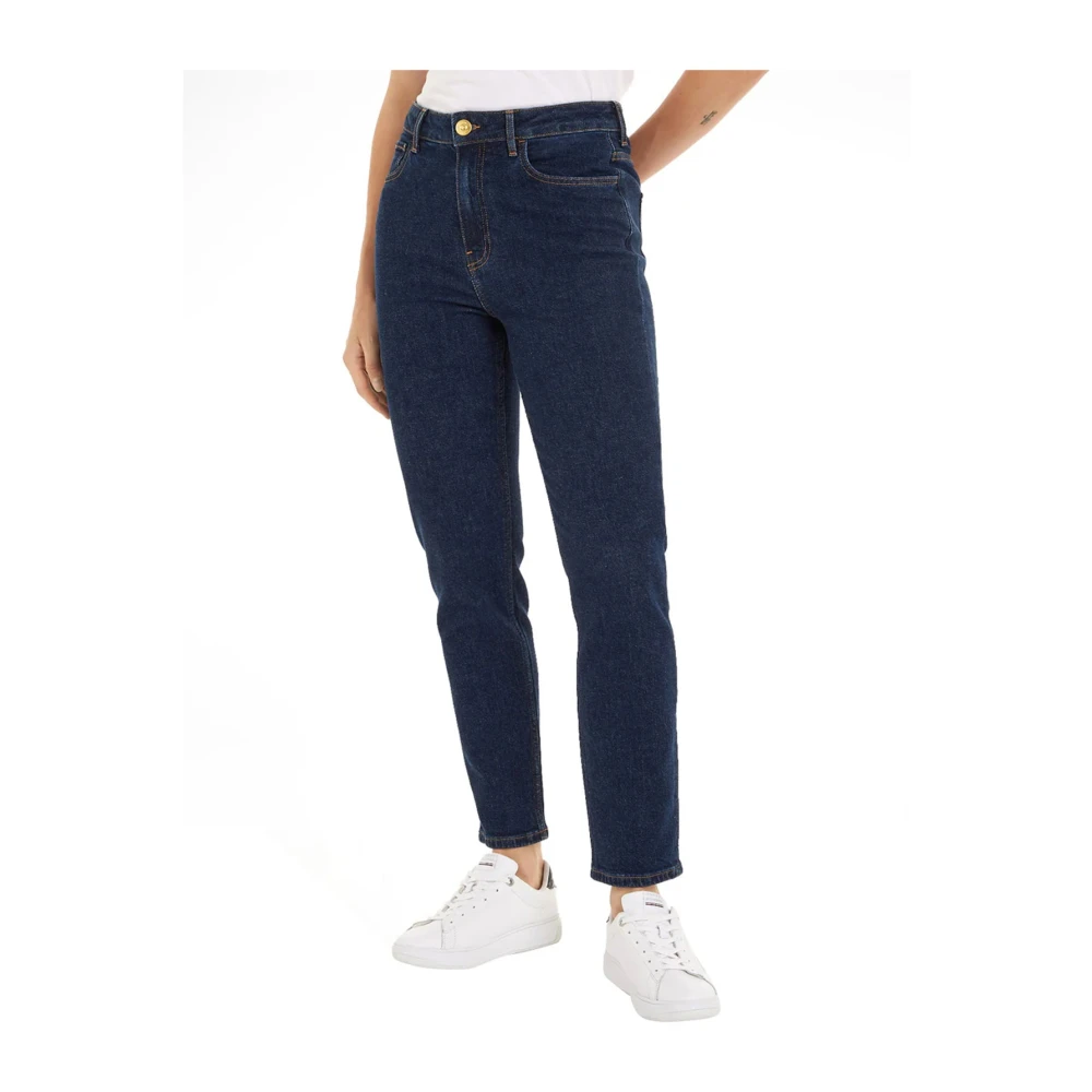 Tommy Hilfiger High Waist Slim Fit Five Pocket Jeans Blue Dames