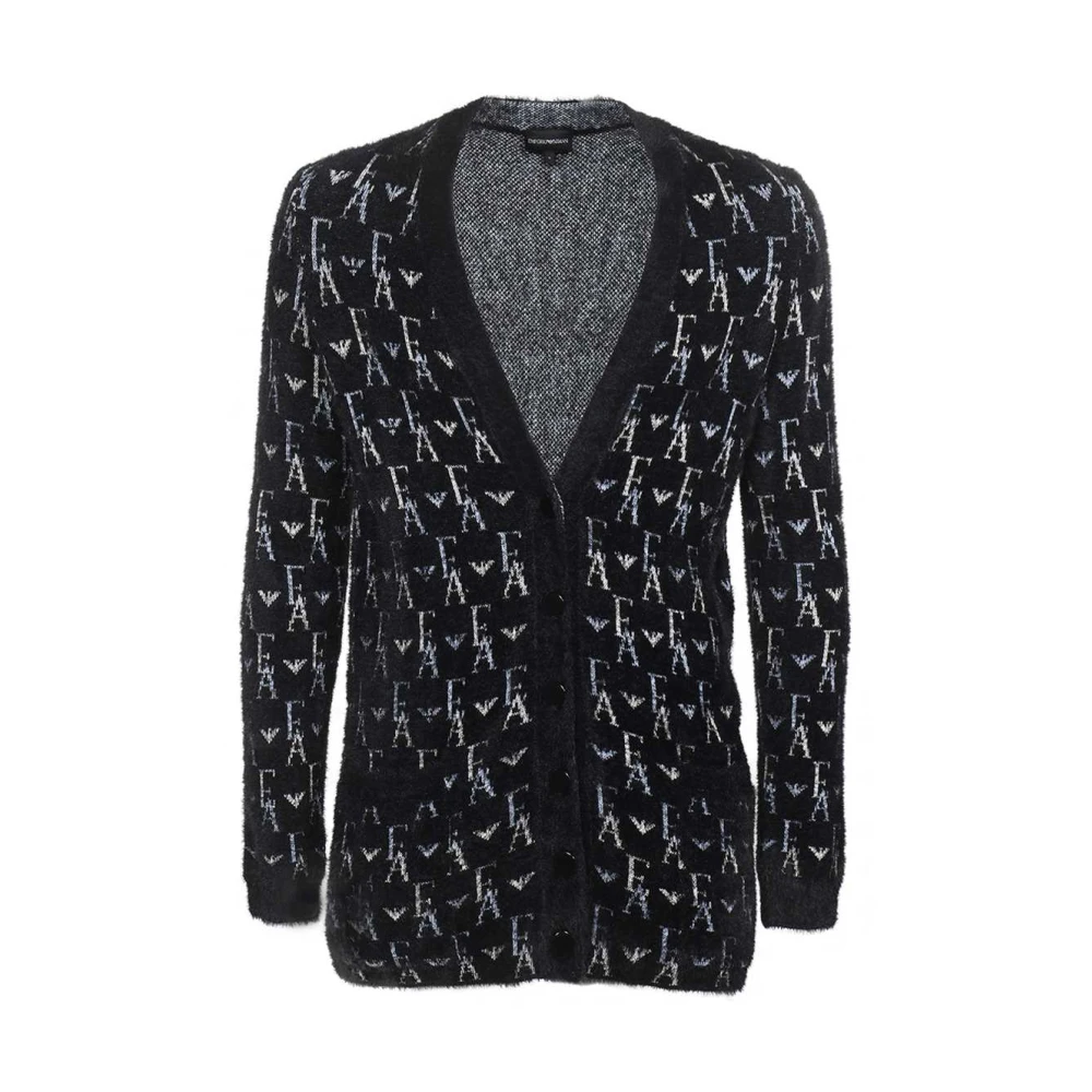 Emporio Armani Monogram Gebreid Vest Black Dames