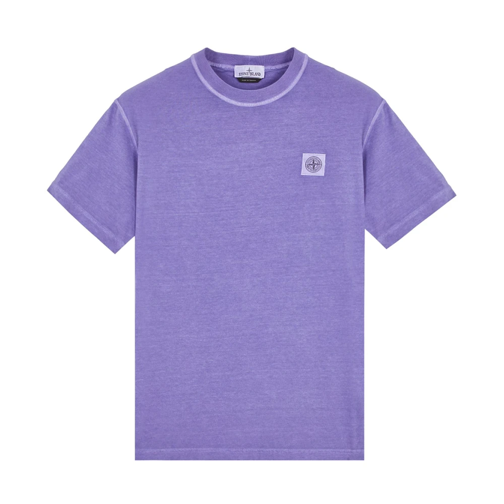 Stone Island Korte Mouw Lavendel T-Shirt Purple Heren