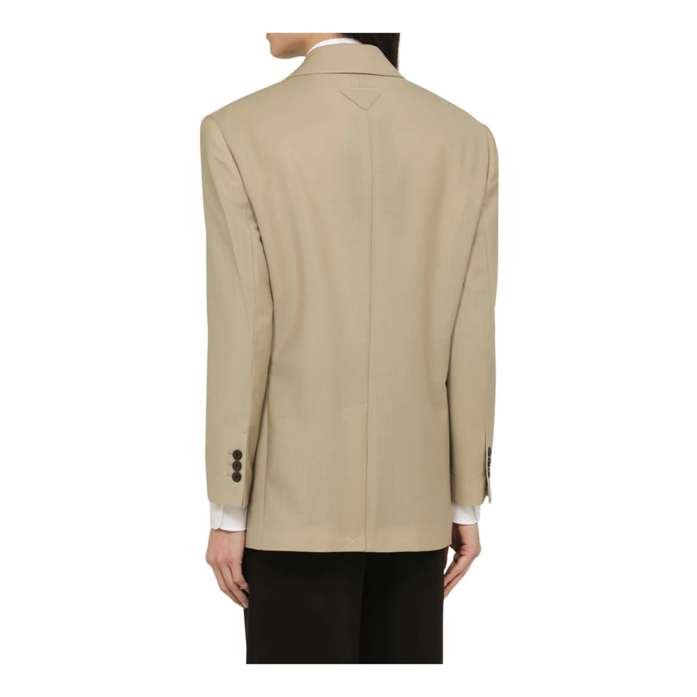 Prada Beige Blazer Chic Style Beige Dames