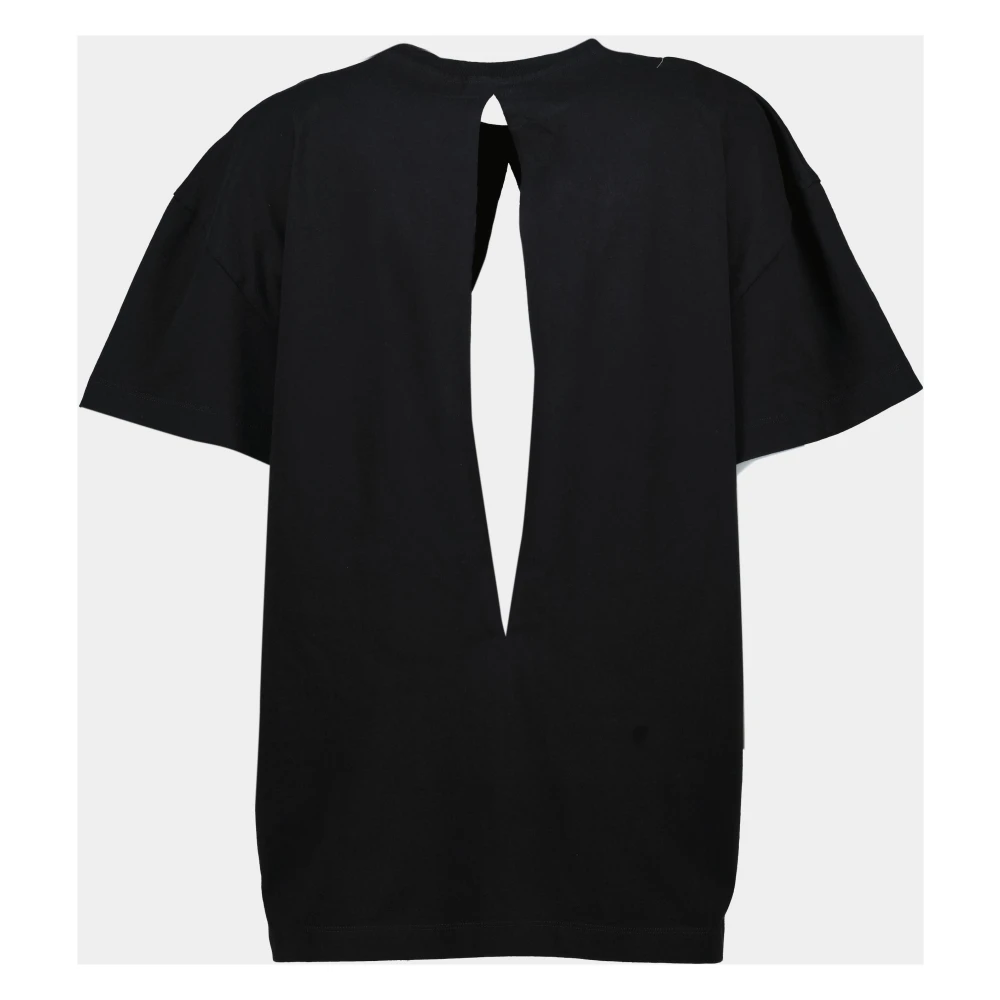 MM6 Maison Margiela Open T-shirt met Oversized Fit Black Dames