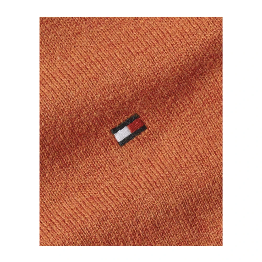 Tommy Hilfiger Iconische ronde hals katoen kasjmier trui Orange Heren