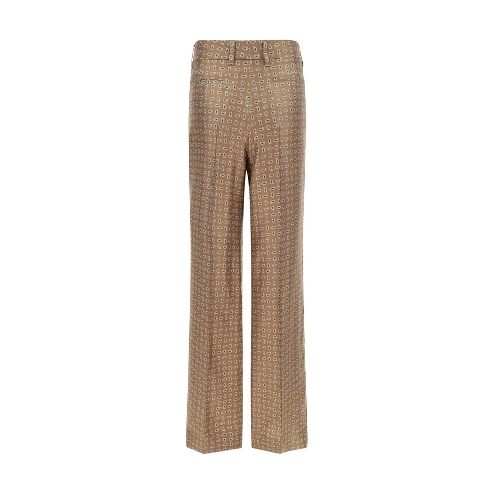 Prada Zijden broek met rits en zakken Brown Dames