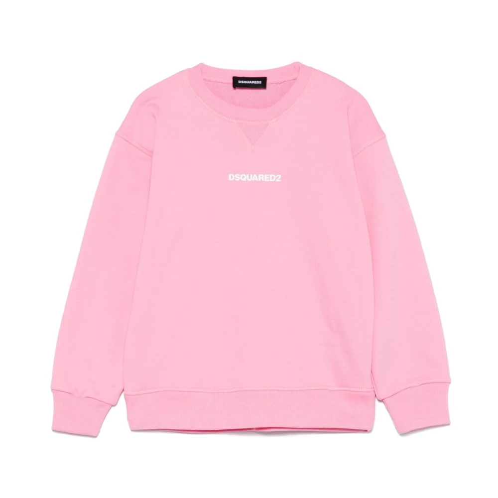 Dsquared2 Girls Pink Crewneck Sweatshirt Size 16 Y