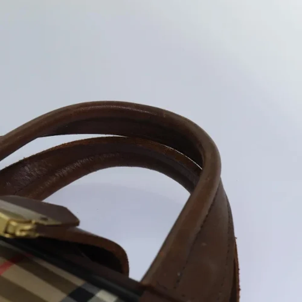 Burberry Vintage Pre-owned Canvas travel-bags Beige Dames