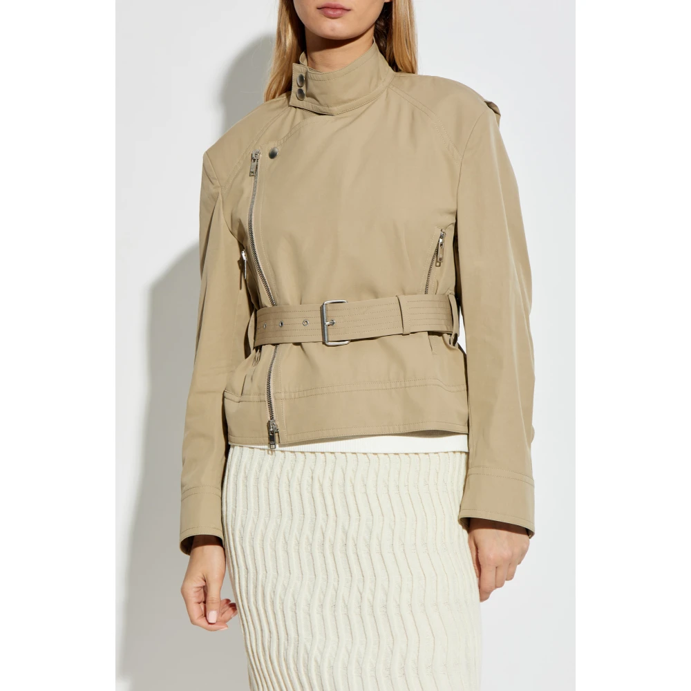 Bottega Veneta Jas met opstaande kraag Beige Dames