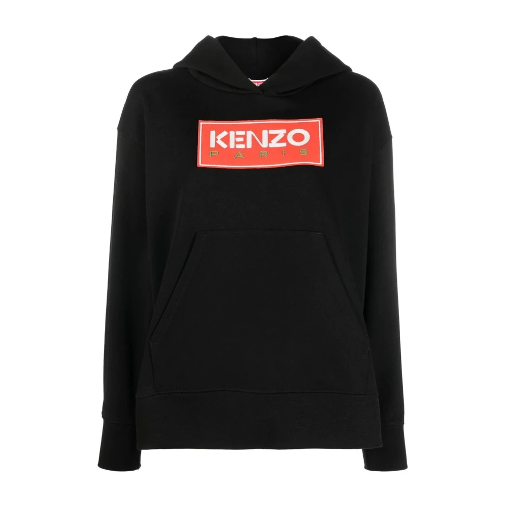 Kenzo Women's Black Hoodies, Xs, Casual Hoodie Jumper
