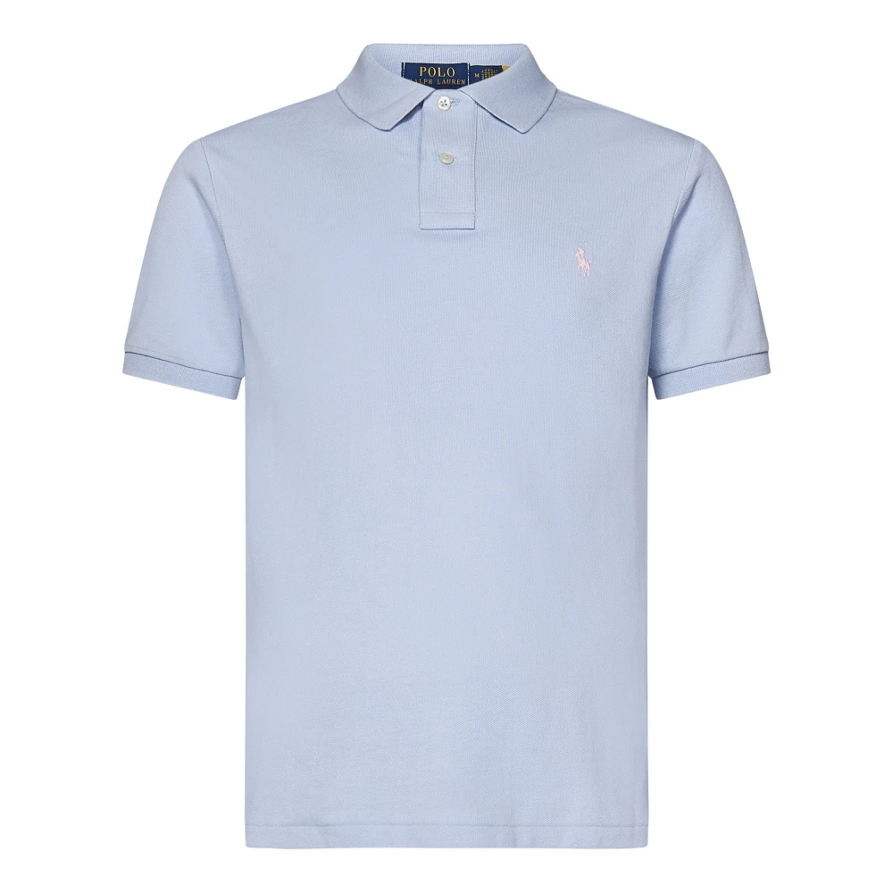 Polo Ralph Lauren Heldere Blauwe Polo T-shirt met Pony Borduurwerk Blue Heren